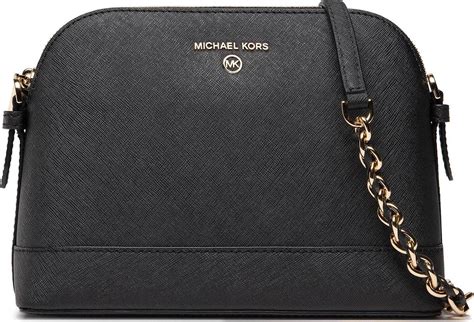 Michael Kors Leather Gunmetal LG Dome Crossbody Shoulder 